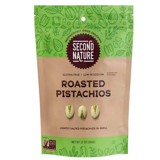 Order Second Nature In Shell Roasted Pistachios Nuts food online from Deerings Market store, Traverse City on bringmethat.com