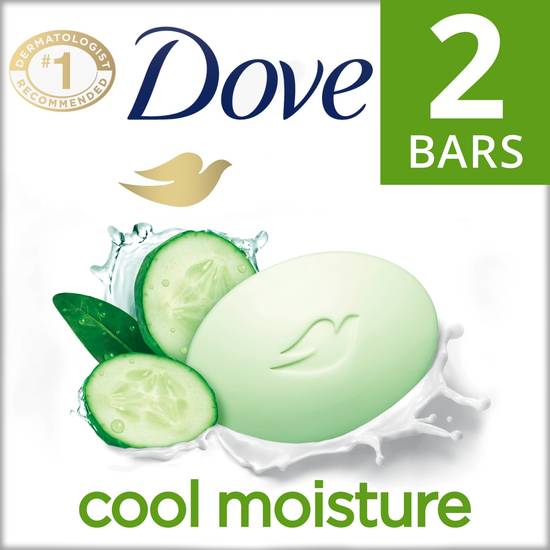 Order Dove More Moisturizing than Bar Soap Cucumber and Green Tea Beauty Bar for Softer Skin, 3.75 OZ, 2 Bar food online from CVS store, SPRING VALLEY on bringmethat.com