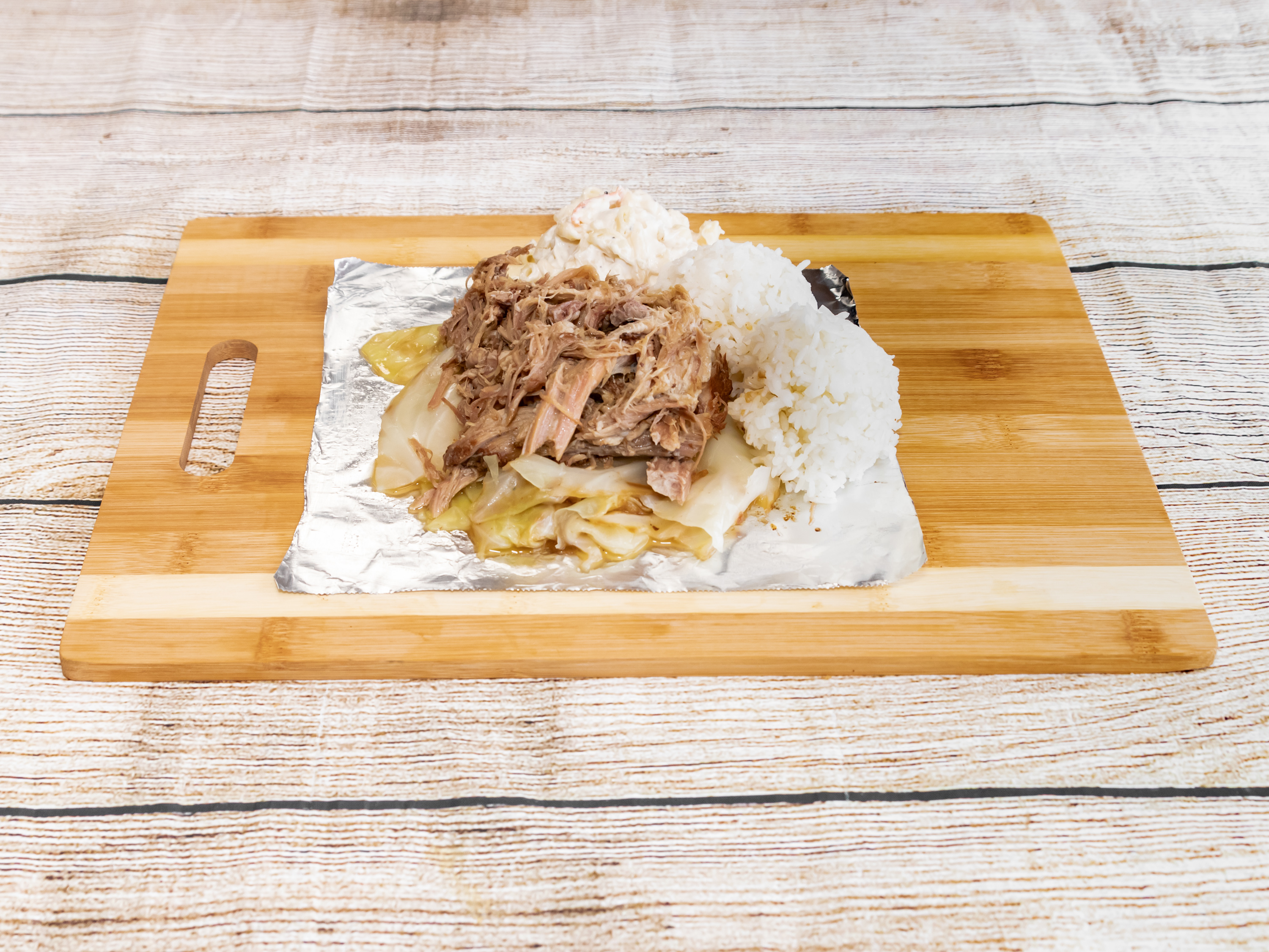 Order Kalua Pork with Steamed Cabbage Plate food online from Aloha Hawaiian Barbecue store, Dallas on bringmethat.com
