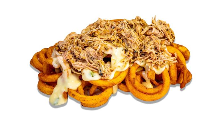 Order LOADED QUESO CURLY FRIES food online from Bubbakoos Burritos store, Point Pleasant Boro on bringmethat.com