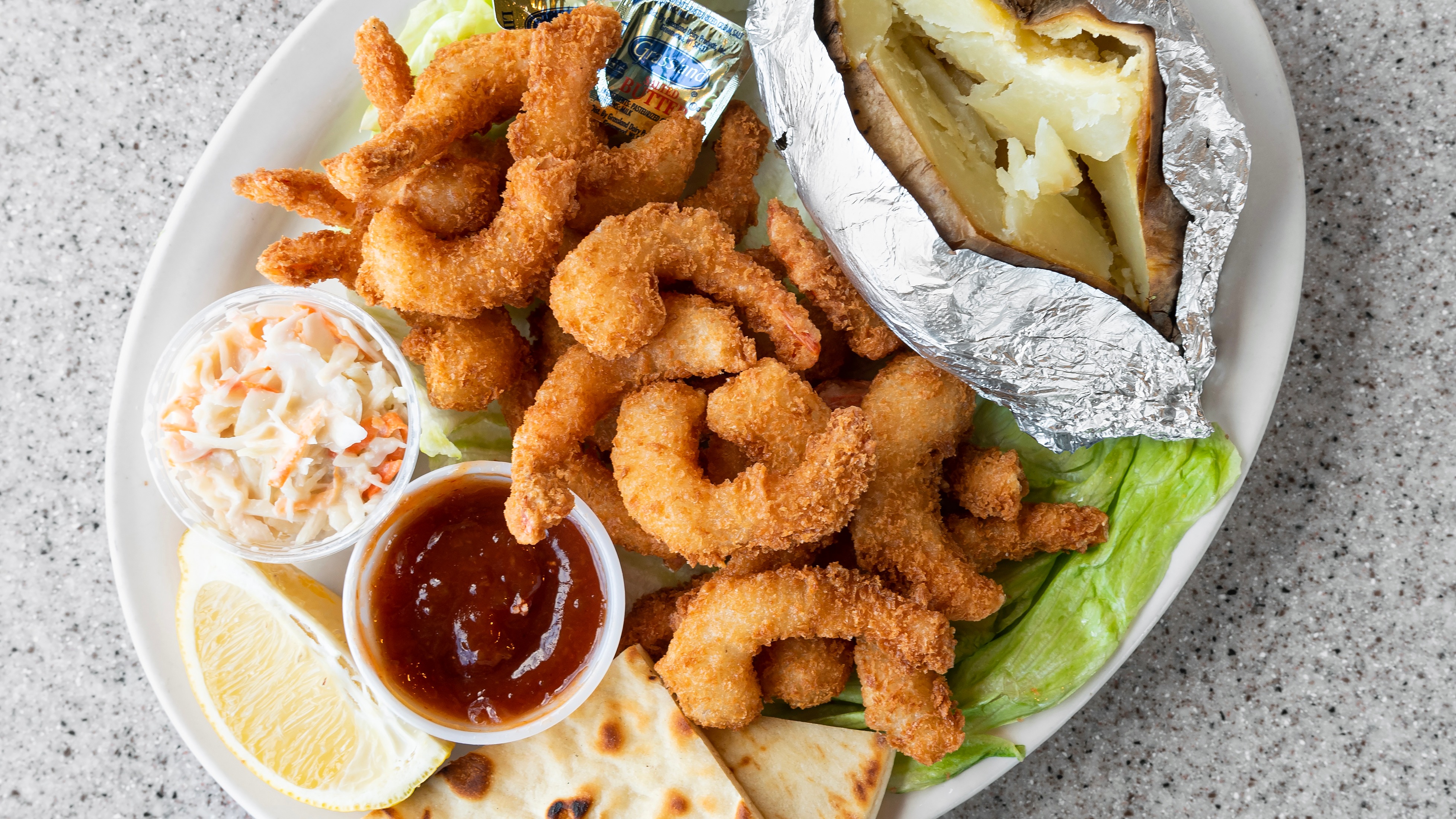 Order Breaded Fried Shrimps food online from Hubs Chicken Gyros Ribs store, Chicago on bringmethat.com