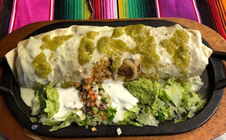 Order Super Burrito food online from La Palma Mexican Grill store, Johnstown on bringmethat.com