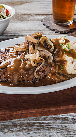 Order Chopped Steak food online from Fatz Cafe store, Asheville on bringmethat.com