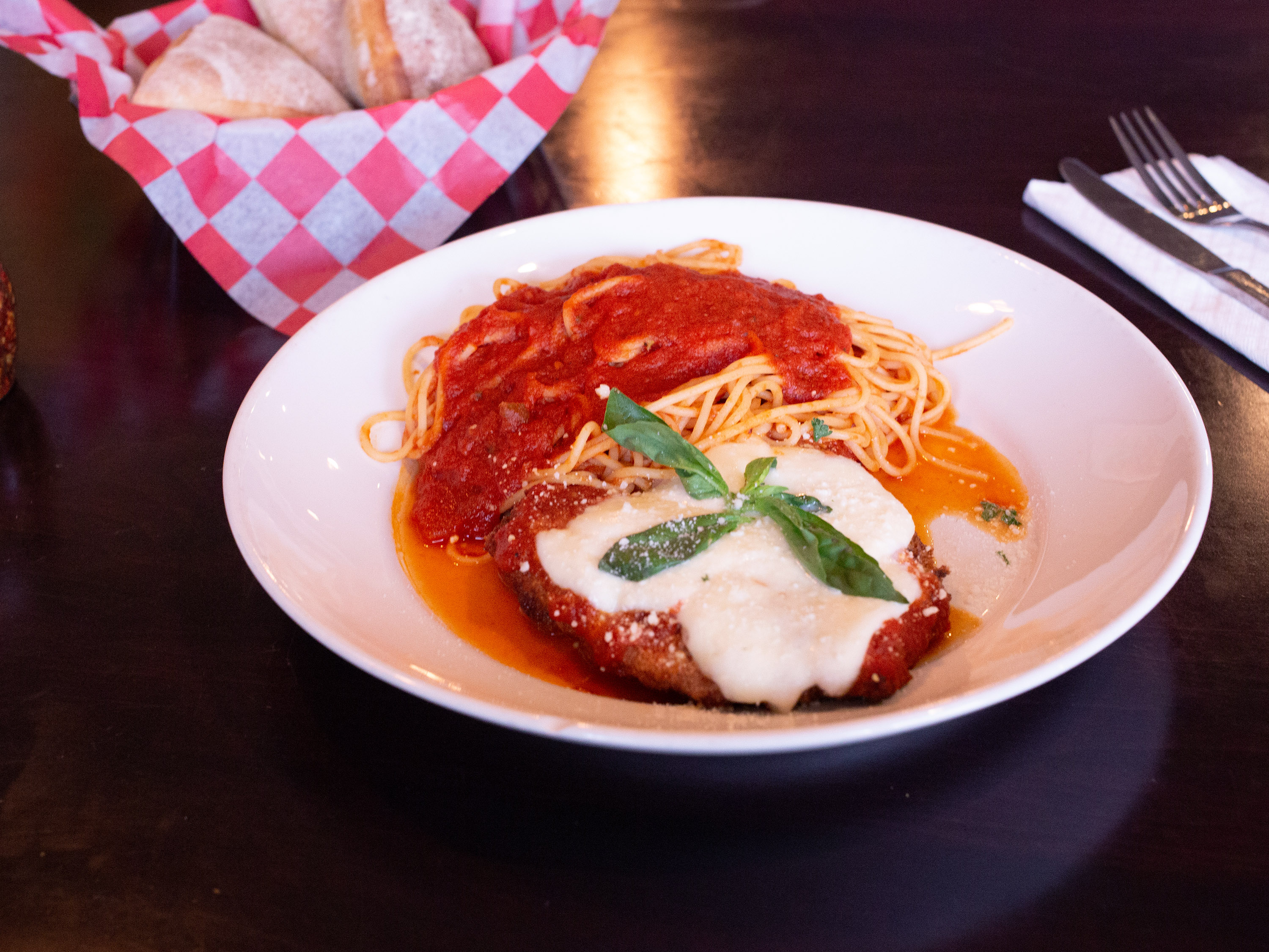 Order Chicken Parmesan food online from Vito's Pizza Bar & Grill store, Amherst on bringmethat.com