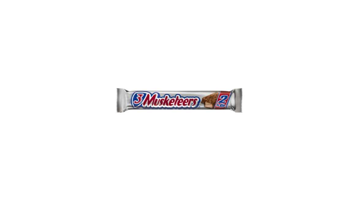 Order 3 Musketeers Bar King Size 3.28 oz food online from Cafe Verdi Rebel store, Las Vegas on bringmethat.com