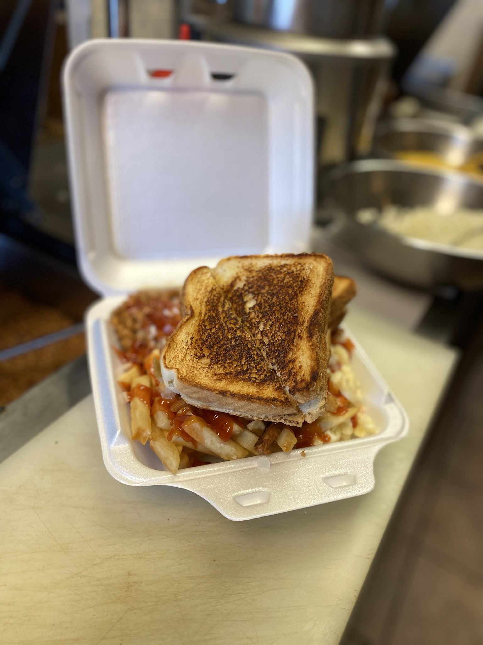 Order Grilled Cheese Trash Plate food online from Empire Hots store, Webster on bringmethat.com