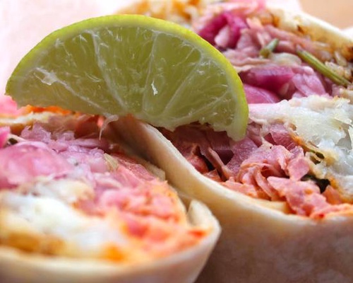 Order Fish Burrito food online from Mogo Korean Fusion Tacos store, Asbury Park on bringmethat.com