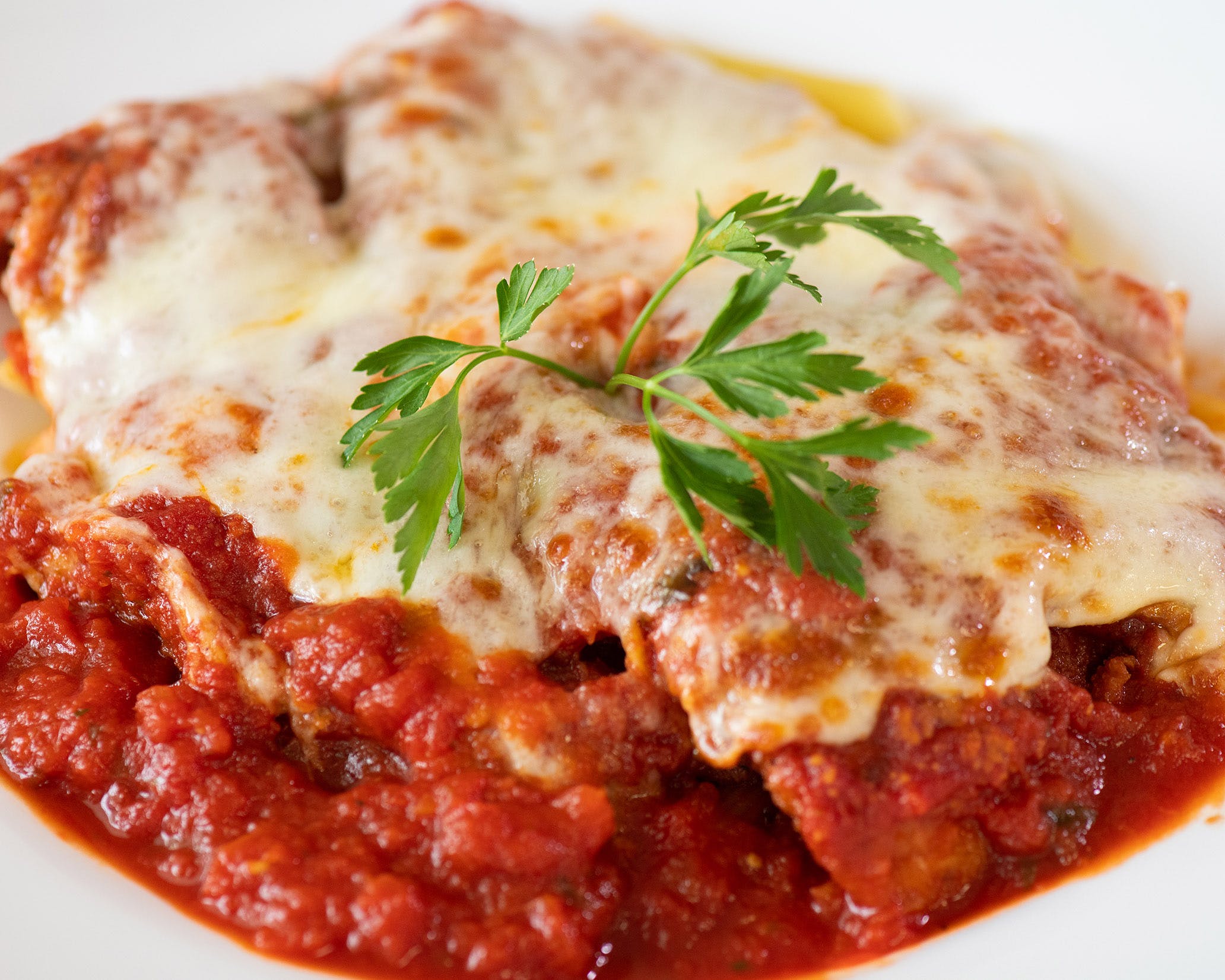 Order Eggplant Parmigiana Pasta - Pasta food online from Pizza Palace store, Middletown on bringmethat.com