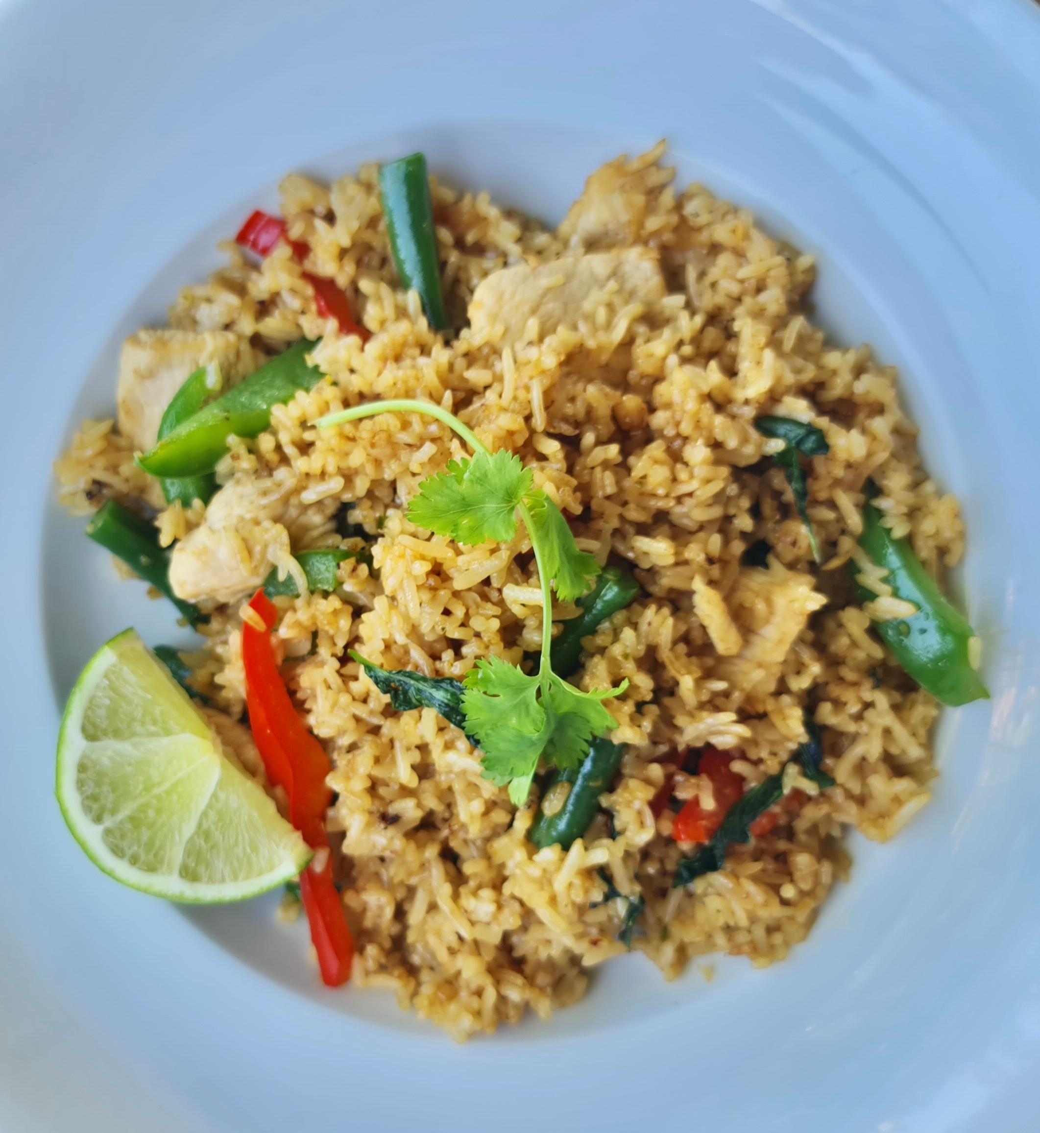 Order Spicy Basil Fried Rice food online from Hidden Garden Thai Cuisine store, Culver City on bringmethat.com