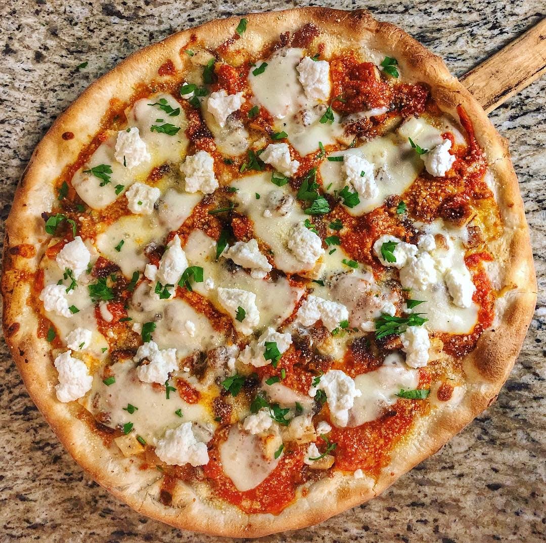 Order Chicken Parmigiana Pizza - Large 16" food online from That Amore Trattoria store, Toms River on bringmethat.com