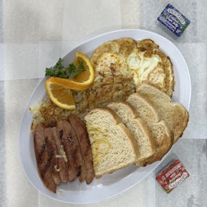 Order Polish Sausage & Eggs Plate food online from Omega Burgers store, Bellflower on bringmethat.com