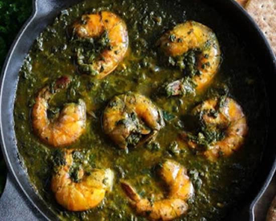 Order Shrimp Saag food online from Rasoi Fusion Indian Cuisine store, Roswell on bringmethat.com