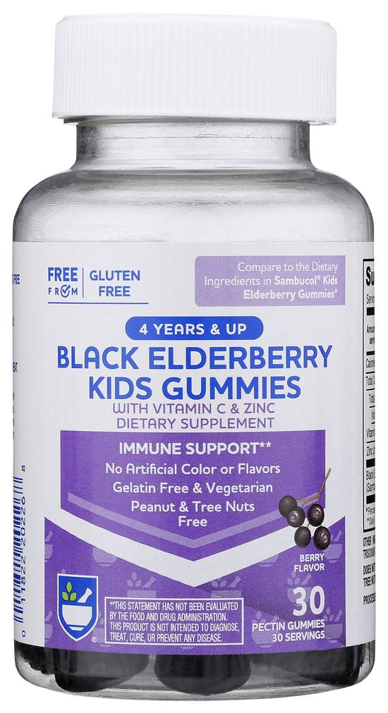Order Rite Aid Child Elderberry Gummy Vitamins (30 ct) food online from Rite Aid store, Cortland on bringmethat.com