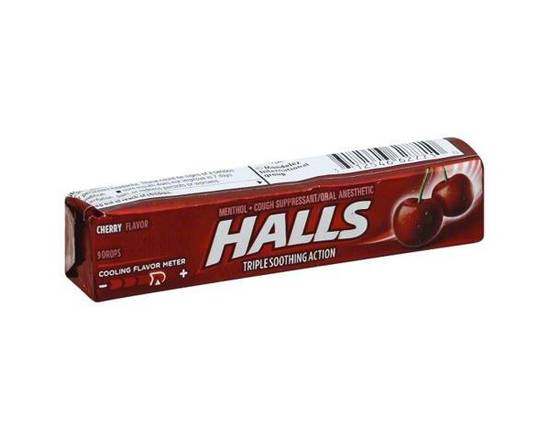 Order Halls Cherry Cough Drops Stick 9 Drops food online from Rocket store, Colorado Springs on bringmethat.com