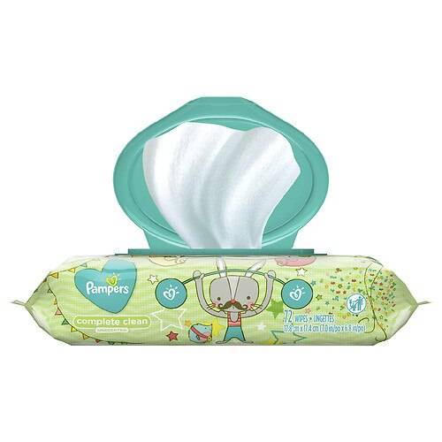 Order Pampers Baby Wipes Complete Clean Fragrance-Free - 72.0 ea food online from Walgreens store, Alexandria on bringmethat.com