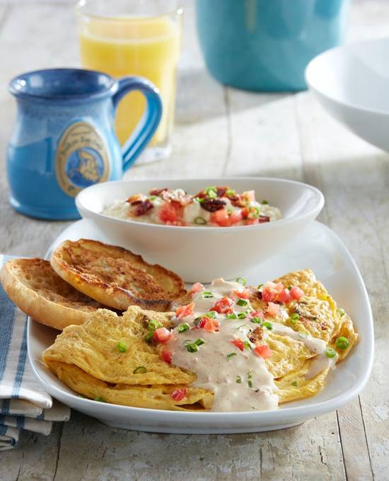 Order Mardi Gras Omelette food online from Another Broken Egg store, West Chester on bringmethat.com