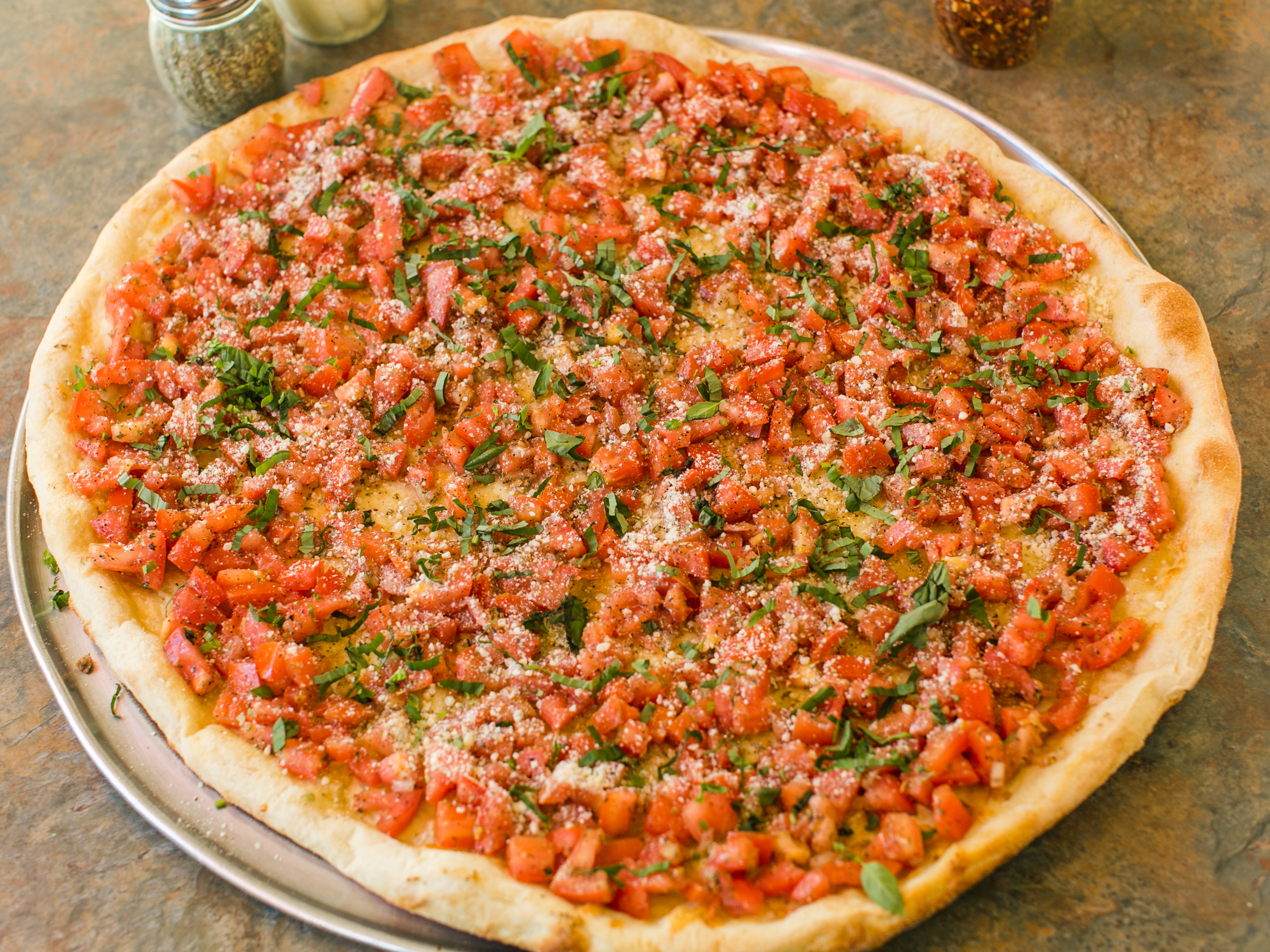 Order Bruschetta Pizza food online from Dolce- carini store, Philadelphia on bringmethat.com