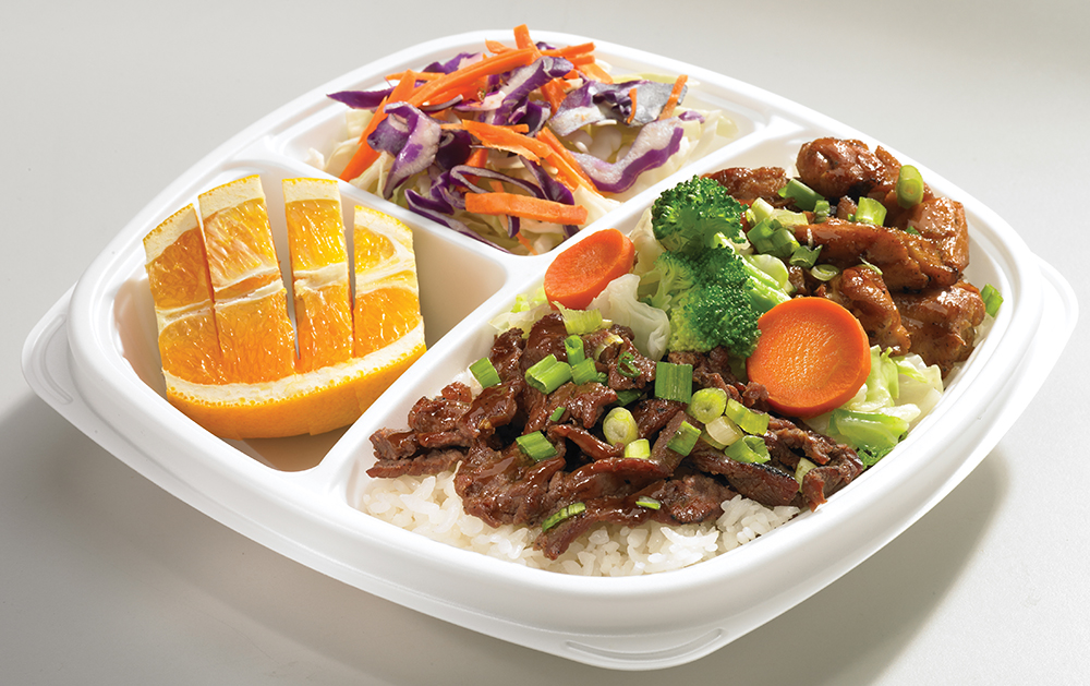 Order 1/2 and 1/2 Meat Plate food online from The Flame Broiler store, City of Industry on bringmethat.com