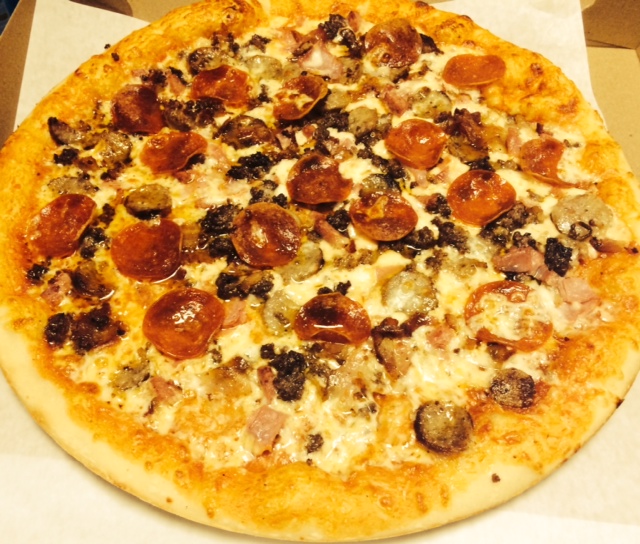 Order Meat Lovers' Pizza food online from Iris Restaurant   store, Medford on bringmethat.com