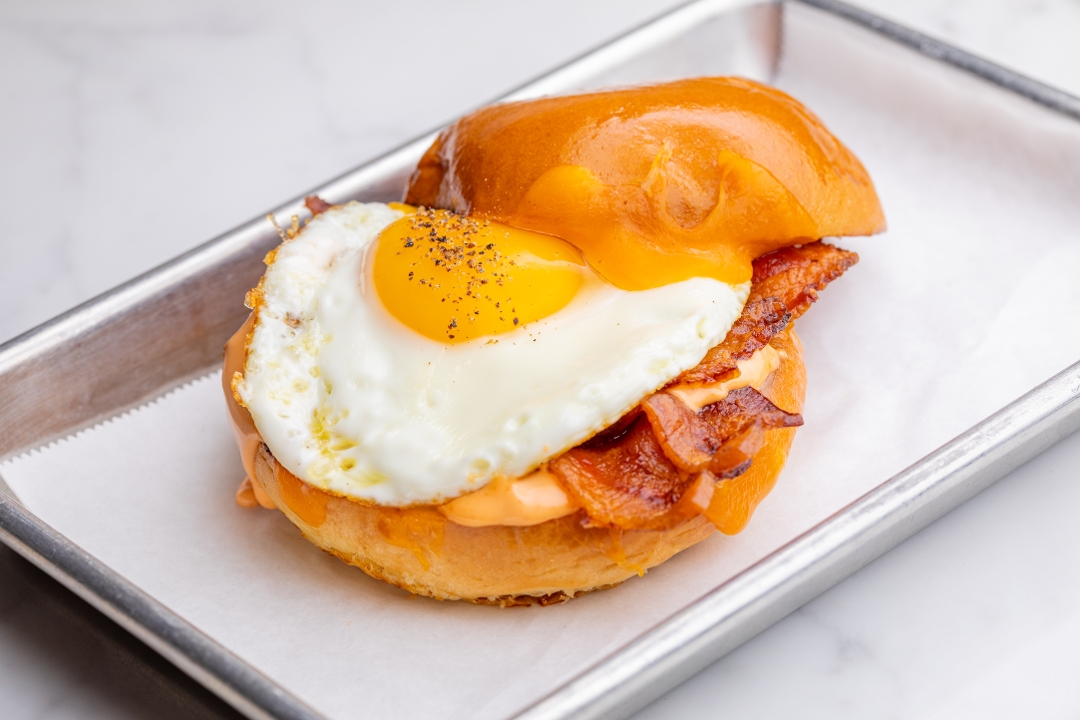 Order Bangin' Breakfast Sandwich food online from Hilltop Coffee + Kitchen store, Los Angeles on bringmethat.com