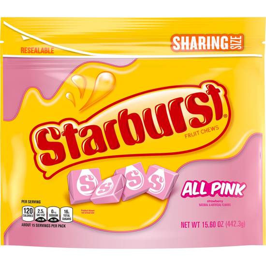 Order Starburst All Pink Chewy Candy Stand Up Pouch, 15.6 OZ food online from Cvs store, GREEN BAY on bringmethat.com