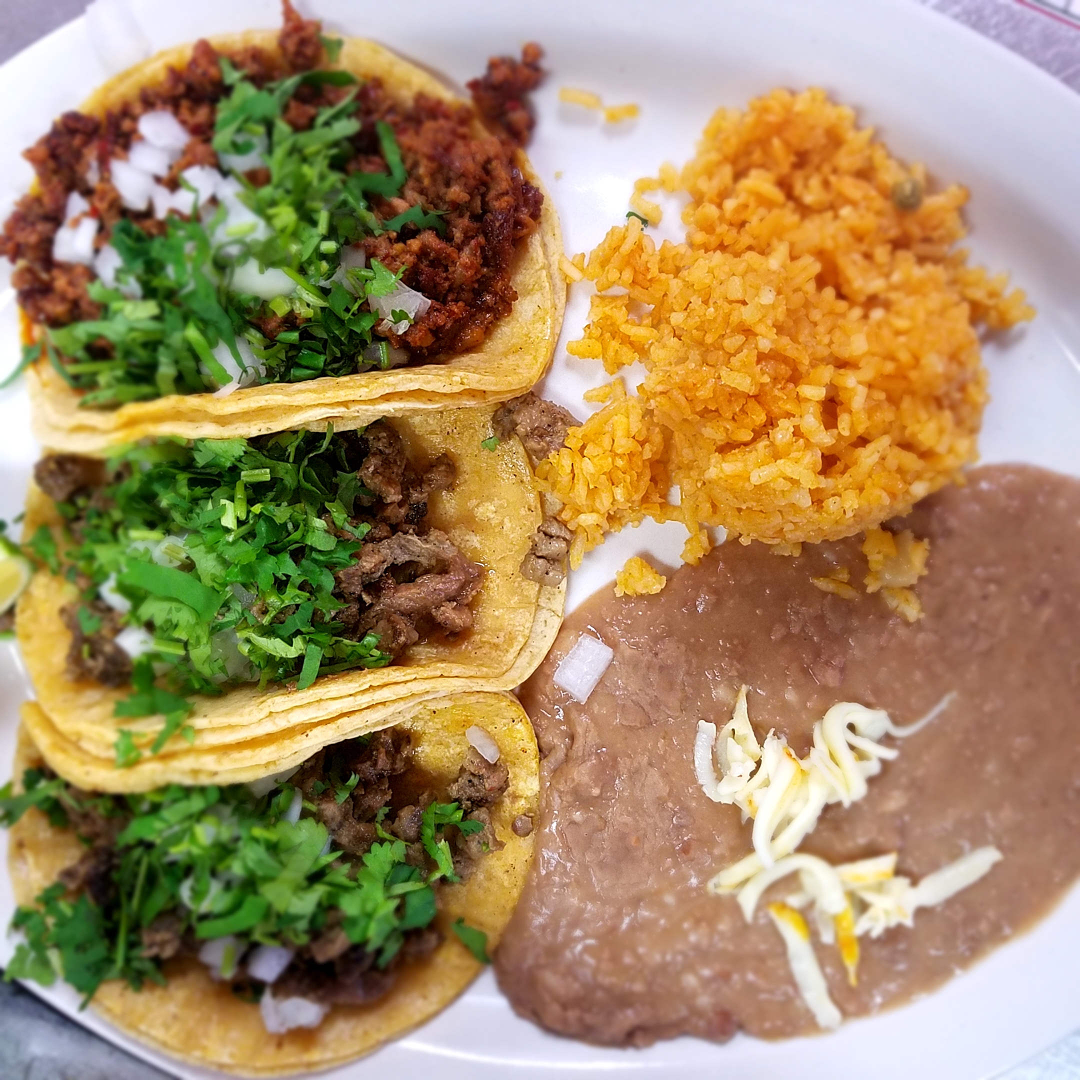 Order 3 Taco Dinner food online from Los Arcos store, Mount Prospect on bringmethat.com