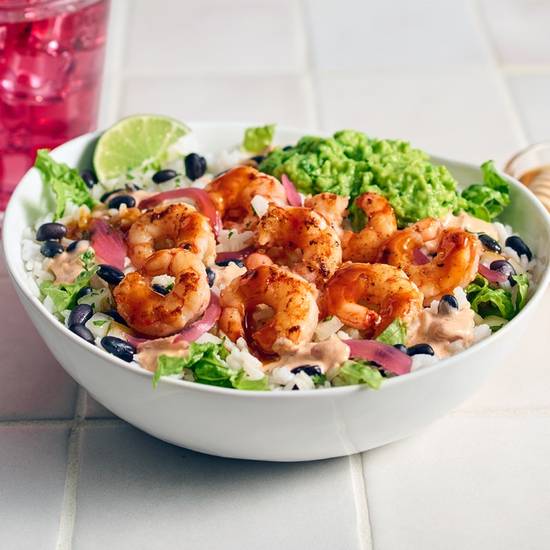 Order Chipotle Honey Argentinian Shrimp Bowl food online from Rubio's store, San Clemente on bringmethat.com
