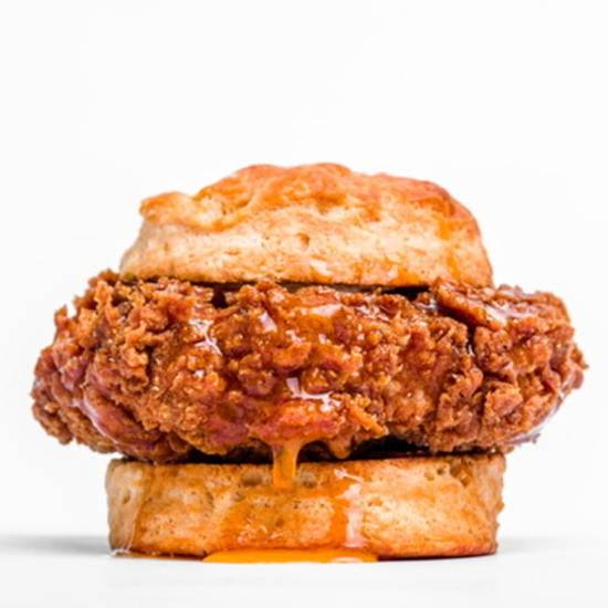 Order Spicy Honey Butter Chicken Biscuit (LA) food online from Sweet Chick store, Los Angeles on bringmethat.com