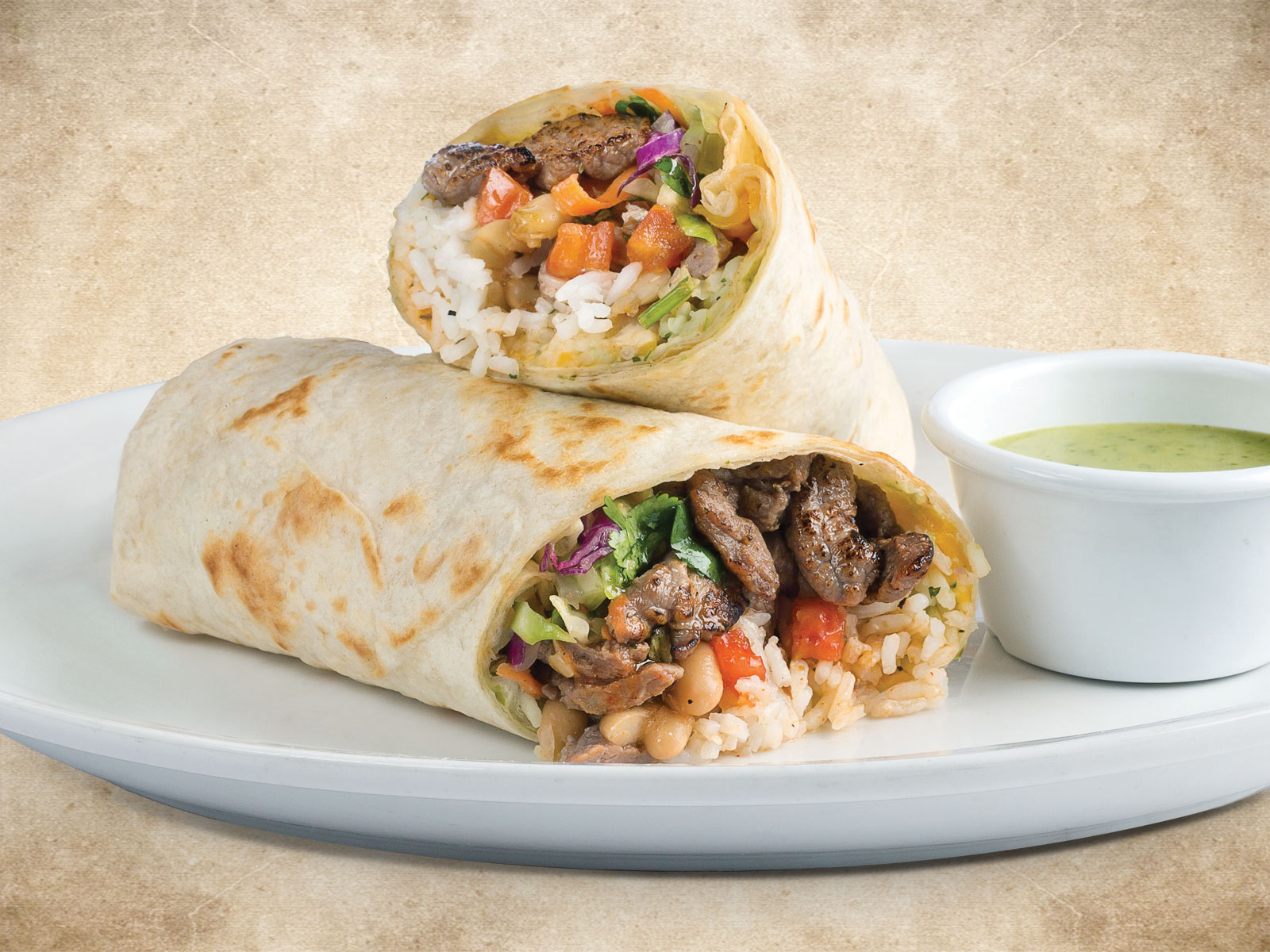 Order Outer Reef Burrito food online from Wahoo store, Los Alamitos on bringmethat.com