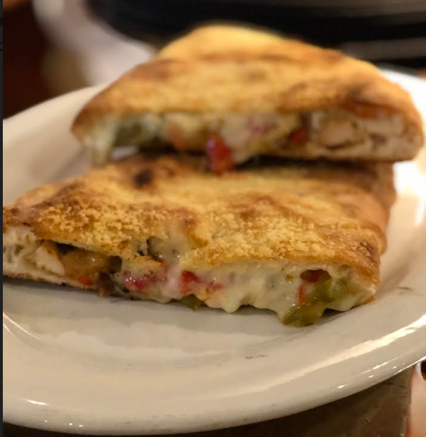 Order Chicken and Pepper Calzone food online from La Villa store, Brooklyn on bringmethat.com