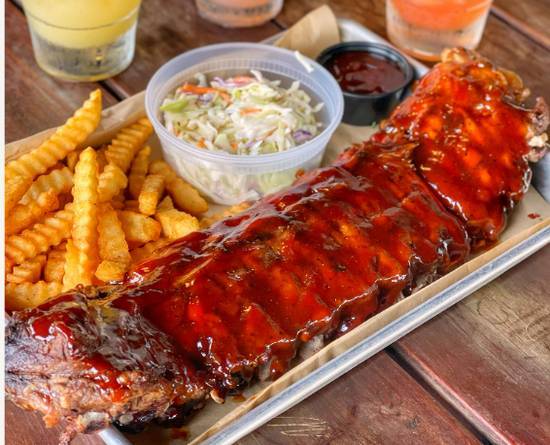 Order BBQ Ribs- Whole Rack food online from Nashville Hot Chicken Shack store, Beaumont on bringmethat.com