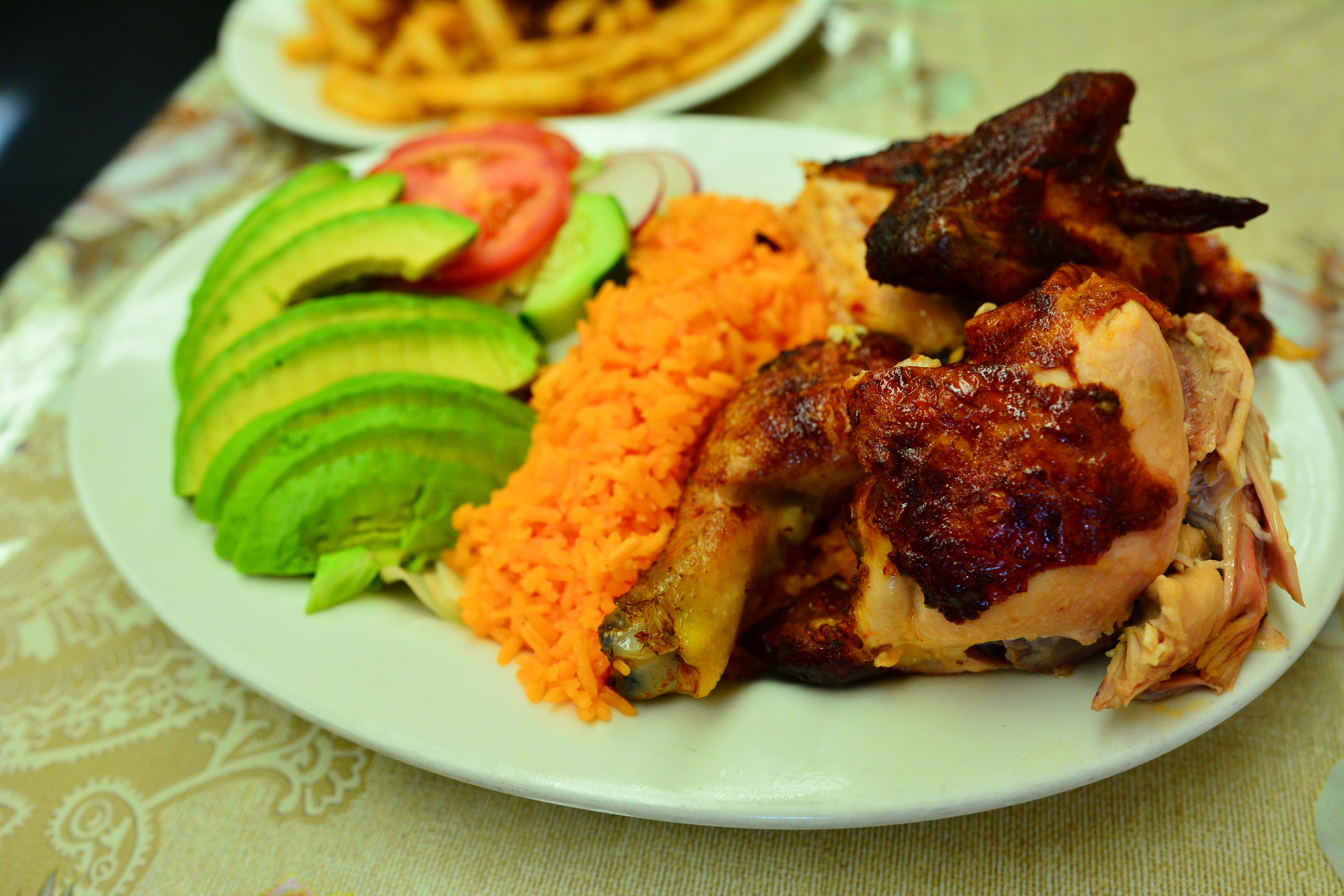 Order 1/2 Chicken with Rice and Salad food online from Paraiso Azteca store, Brooklyn on bringmethat.com