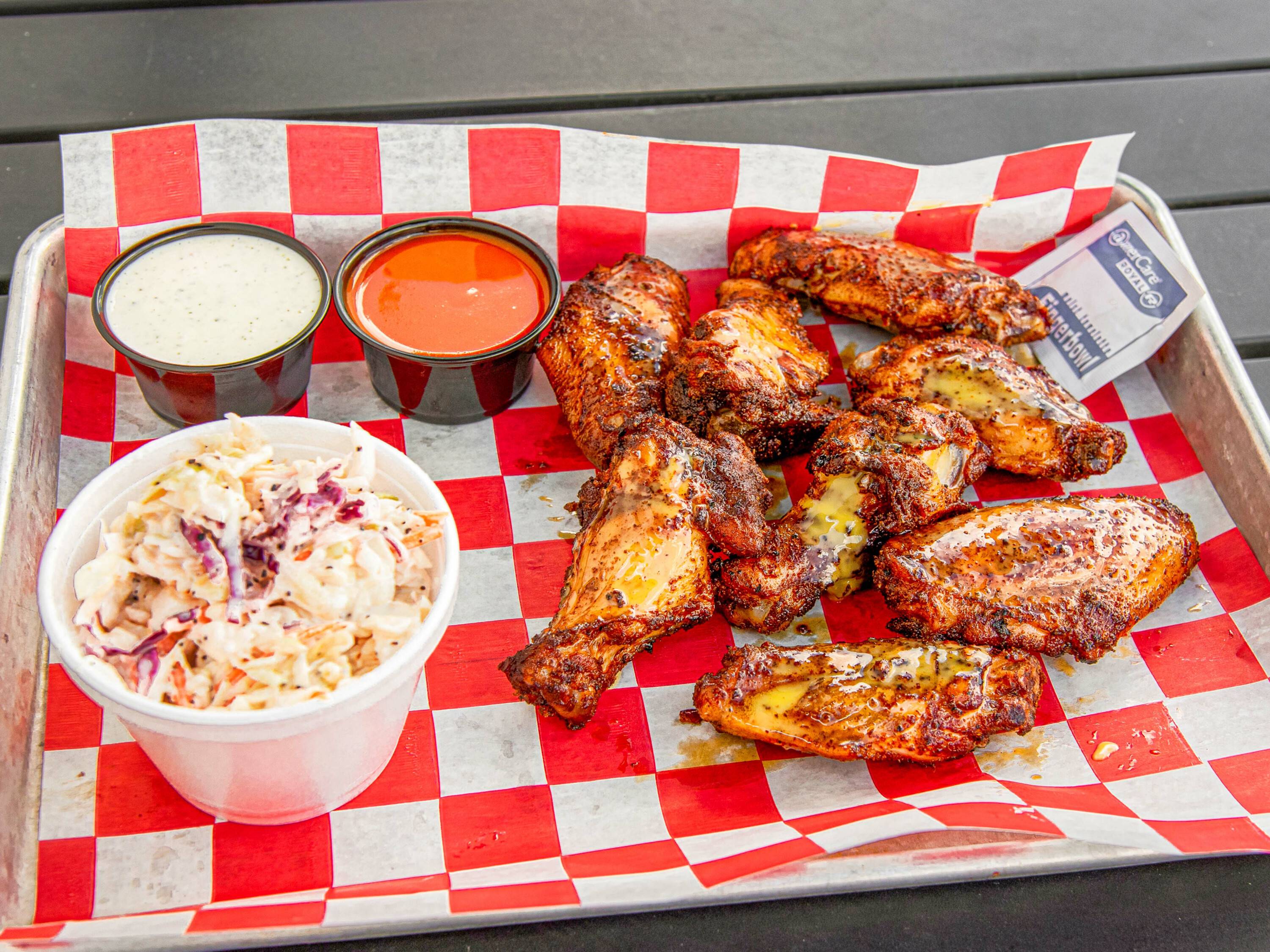 Order 6 Smoked Wings food online from American Smokehouse Stadium store, Jeffersonville on bringmethat.com