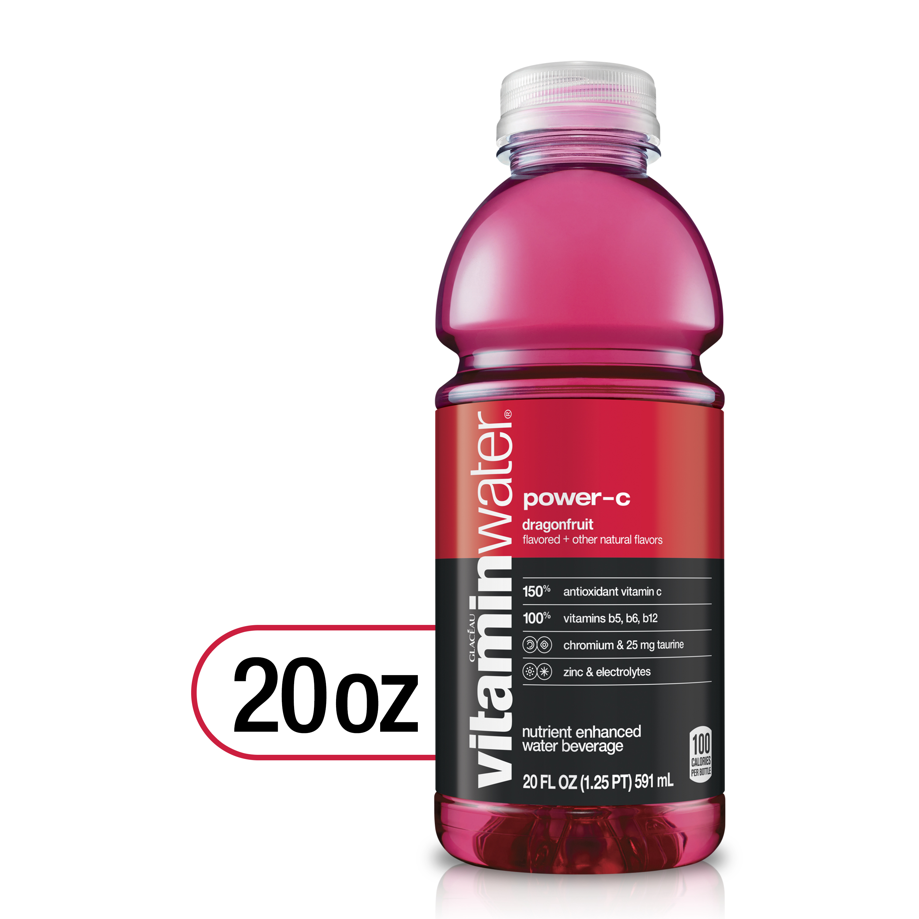 Order Vitaminwater Power-C Electrolyte Enhanced Water with Vitamins, Dragonfruit - 20 fl oz food online from Rite Aid store, REEDLEY on bringmethat.com