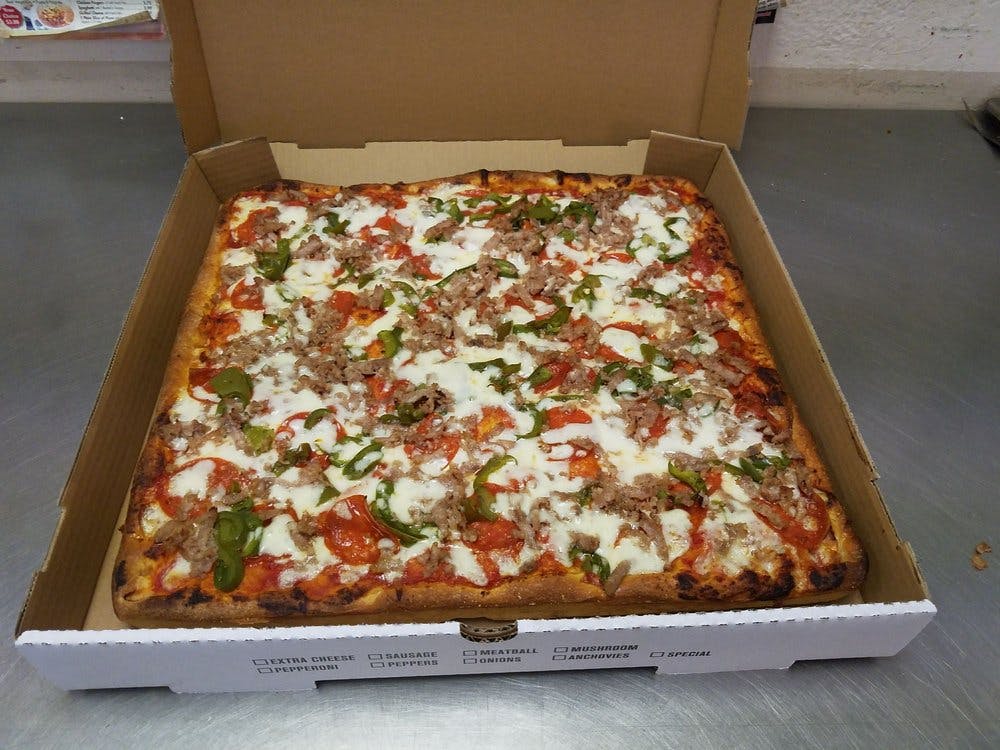 Order Sicilian Special "The Work's" Pizza - Half food online from Papi Pizzeria store, Browns Mills on bringmethat.com