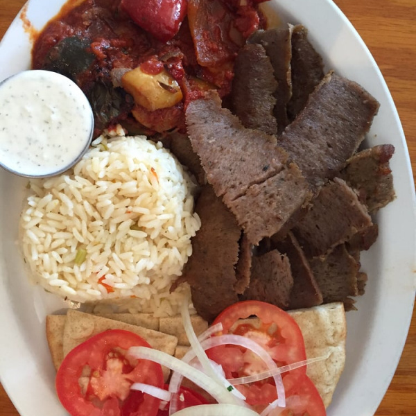 Order Gyros Plate food online from Cafe Athena store, San Diego on bringmethat.com