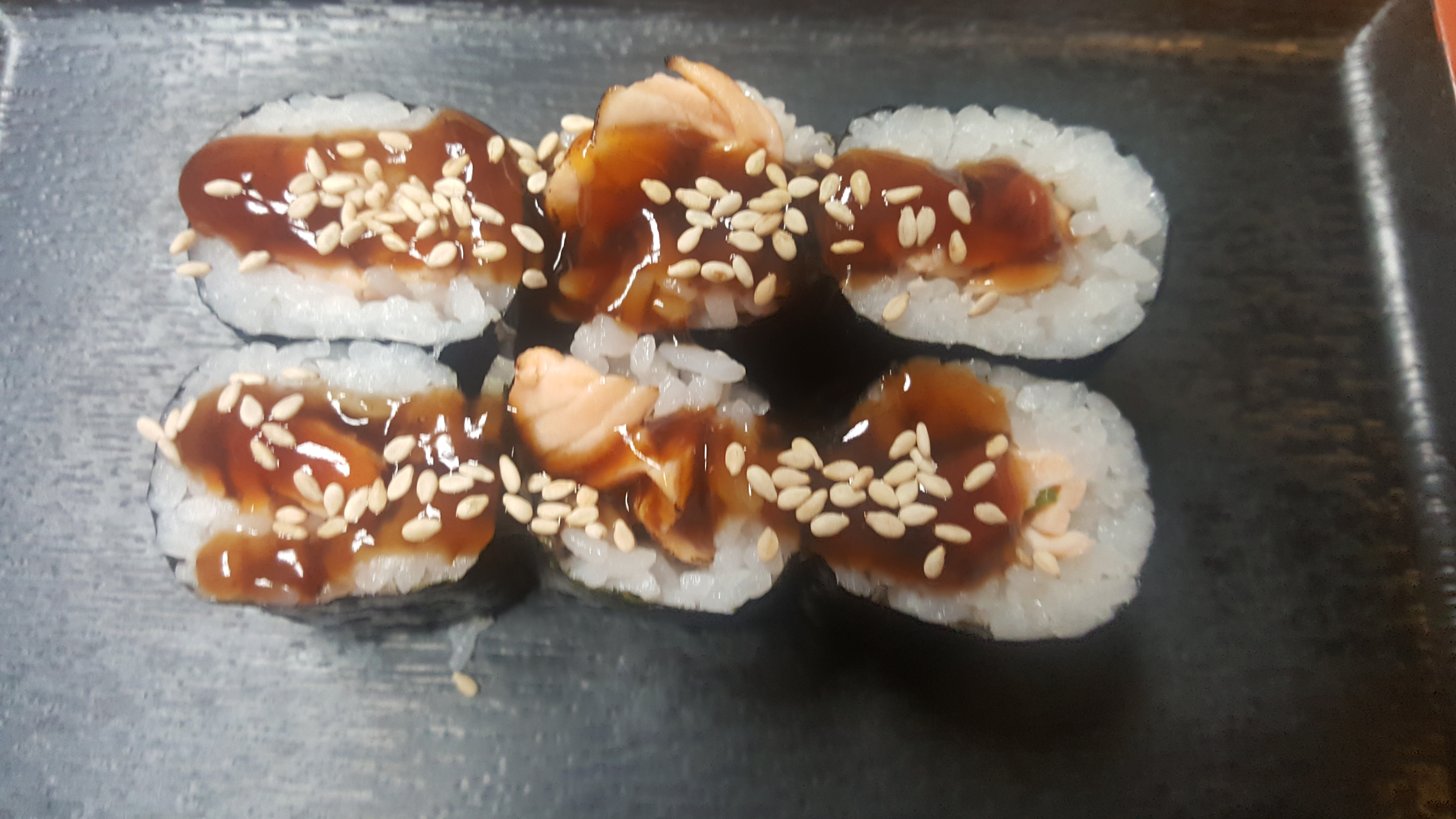 Order Baked Salmon Roll food online from Sushitoni store, San Francisco on bringmethat.com
