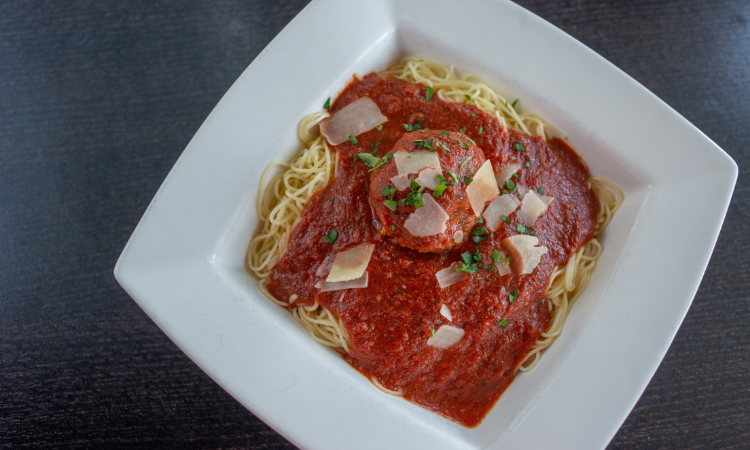 Order Pasta & Meatball food online from Santucci Square Pizza store, Hatfield on bringmethat.com