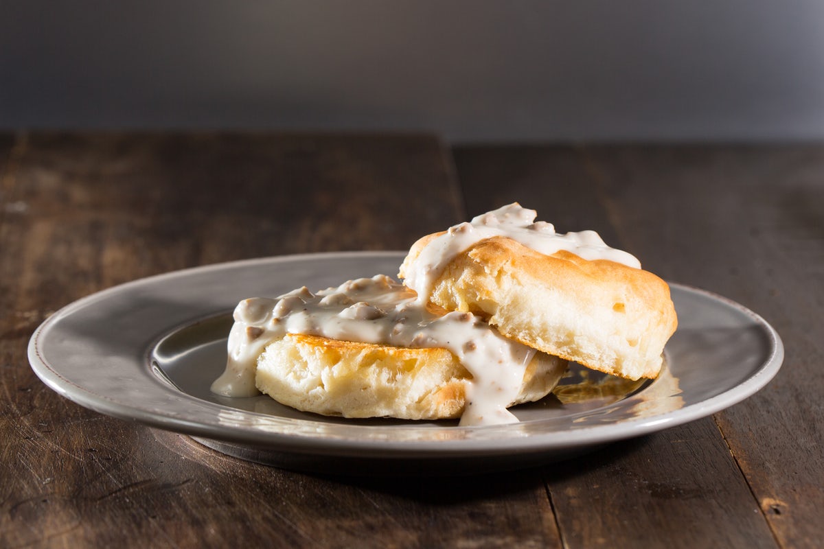 Order BISCUITS & GRAVY food online from Wayback Burgers store, Universal City on bringmethat.com