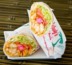 Order Chicken Schawarma Wrap food online from Woody's Oasis store, East Lansing on bringmethat.com