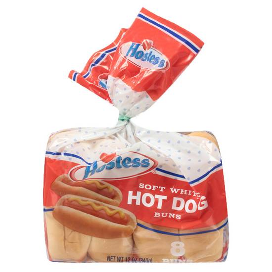 Order Hostess Soft White Hot Dog Buns 8ct 12oz food online from Everyday Needs by Gopuff store, Tracy on bringmethat.com