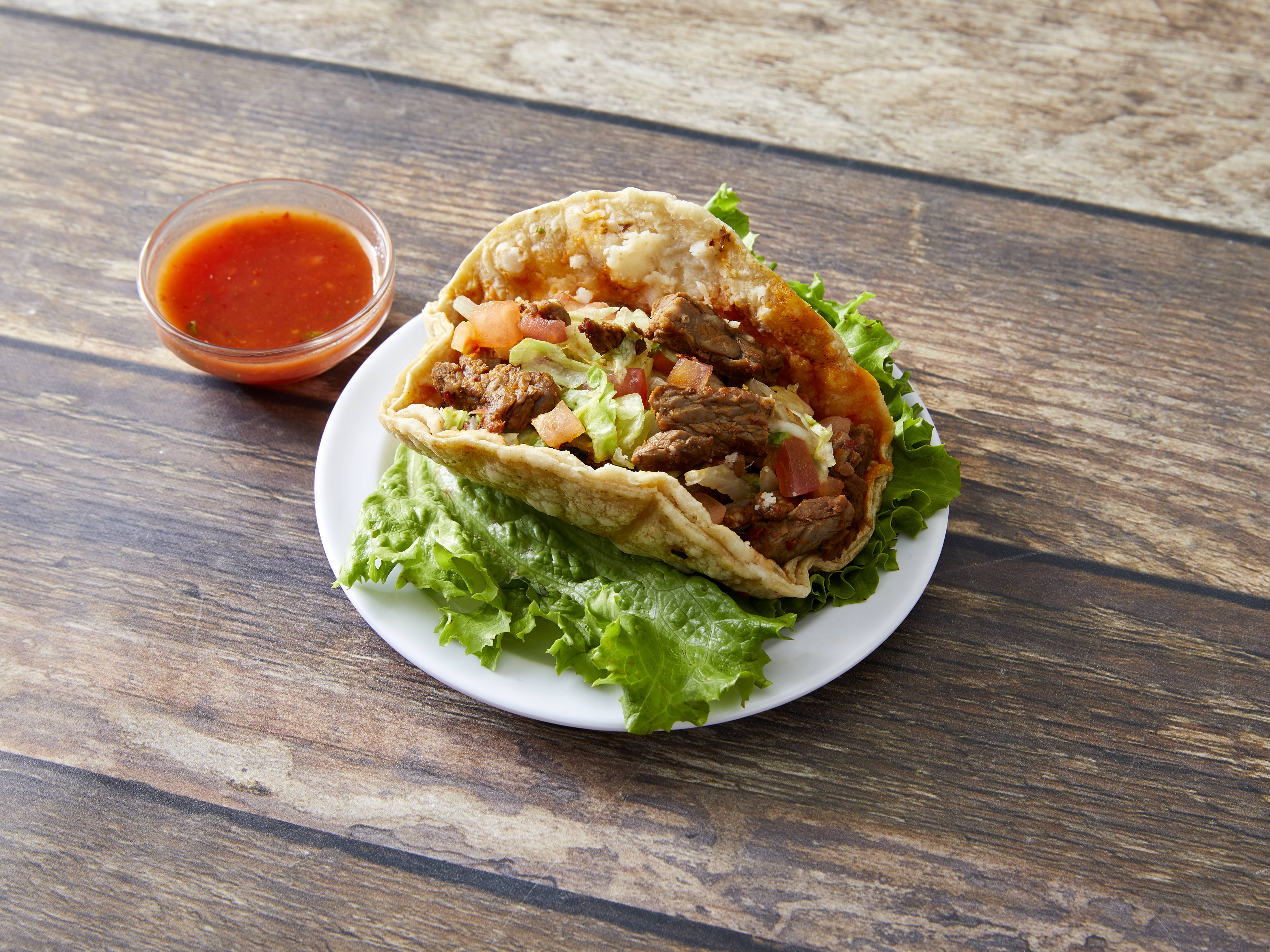 Order Taco de Carne Asada food online from Restaurant cuetzala gro store, Chicago on bringmethat.com