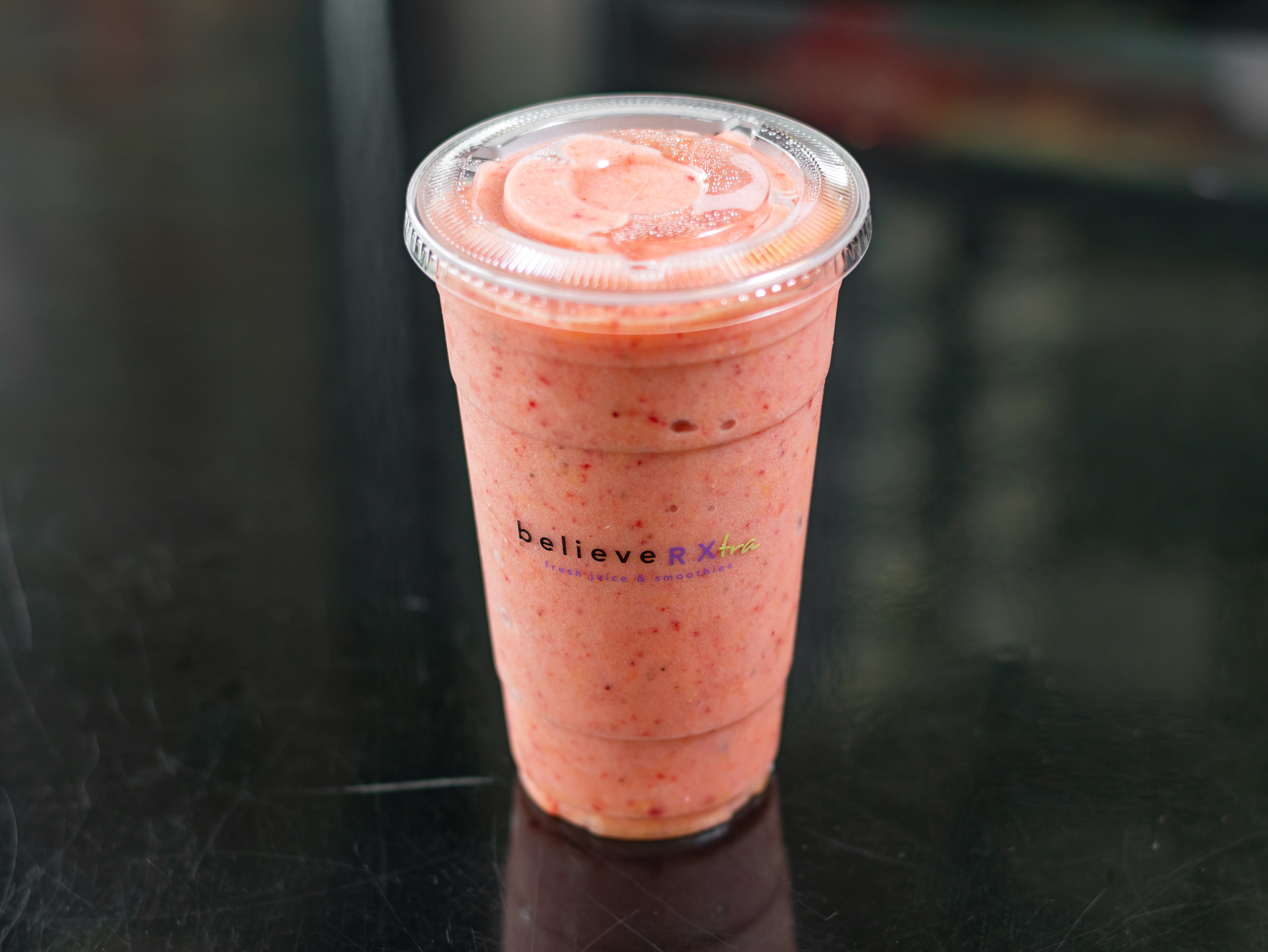 Order Strawberry Orange Sunrise Smoothie food online from Believerxtra store, Knoxville on bringmethat.com