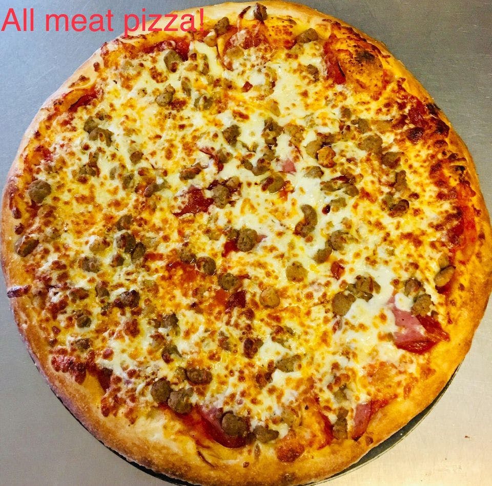 Order All Meat Pizza - Medium 12" food online from Napoli's Pizza store, Anchorage on bringmethat.com