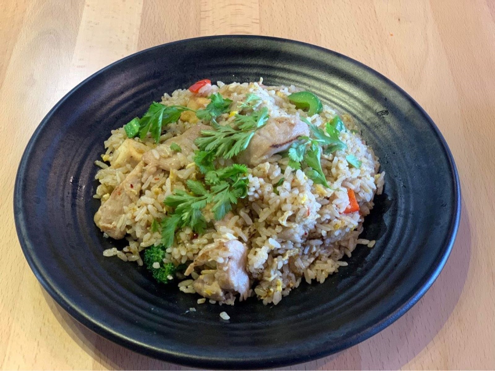Order B6. Fried Rice food online from Brew Cafe store, Redwood City on bringmethat.com