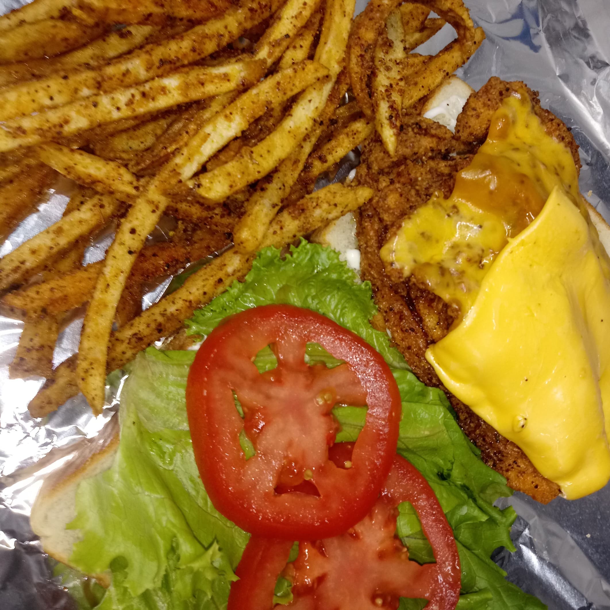 Order Deep Fried Chicken Sandwich food online from Tastee Buddies store, Katy on bringmethat.com
