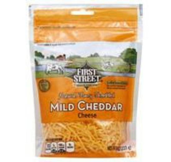 Order First Street Shredded Mild Cheddar food online from IV Deli Mart store, Goleta on bringmethat.com