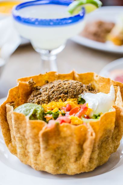 Order Taco Salad food online from Alicia's Mexican Grille store, Cypress on bringmethat.com