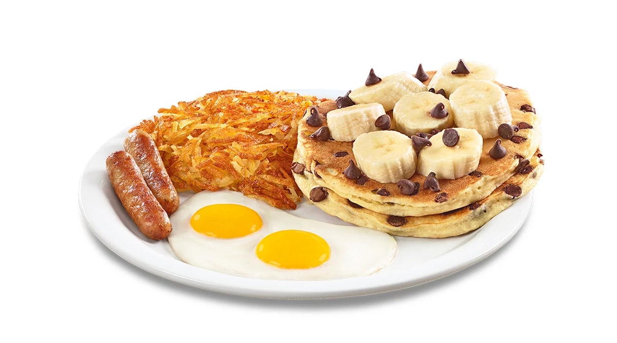 Order Choconana Pancake Breakfast  food online from Denny's store, Carson on bringmethat.com