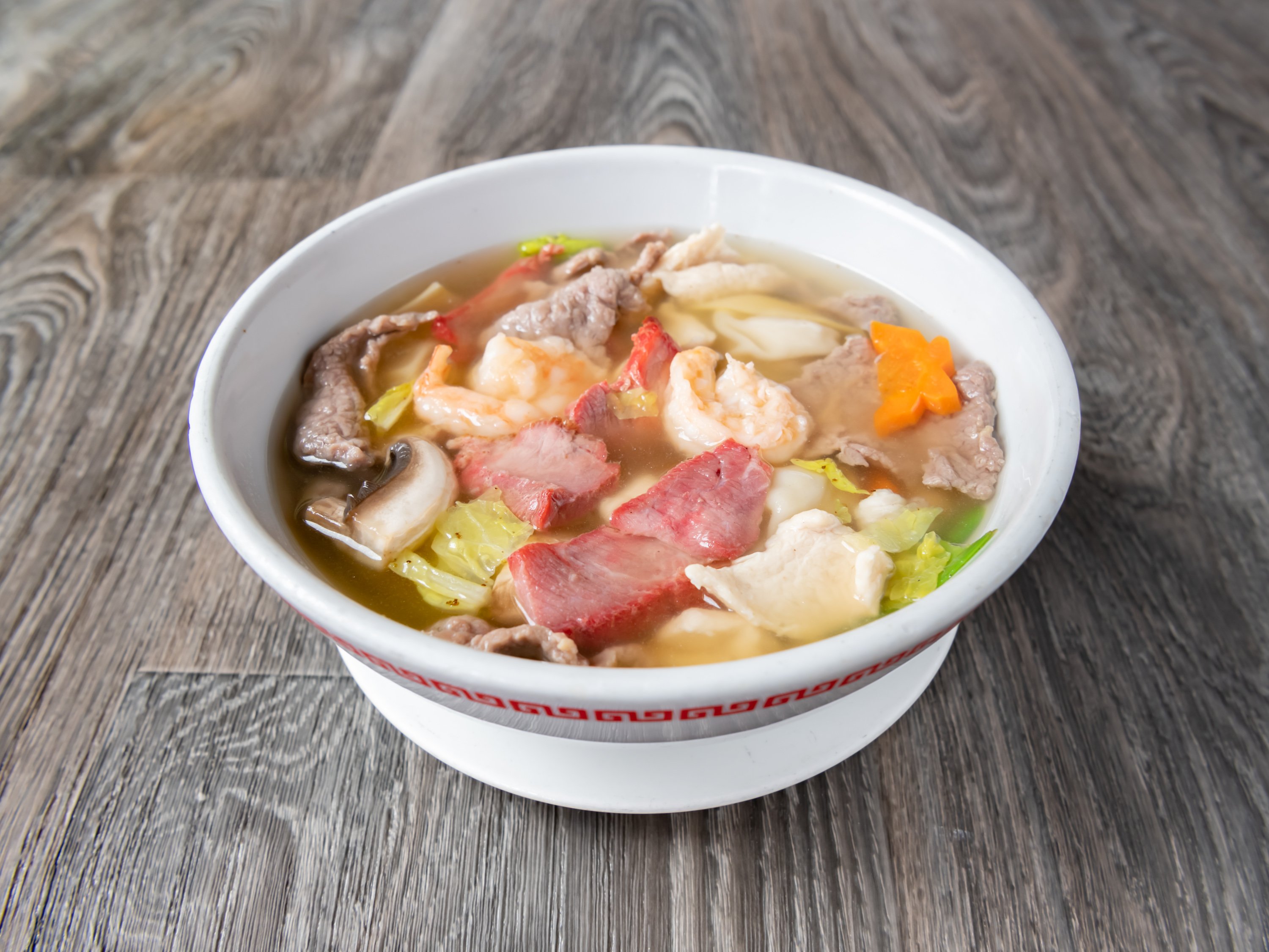 Order Combination Wonton Soup food online from Big lantern chinese store, San Francisco on bringmethat.com